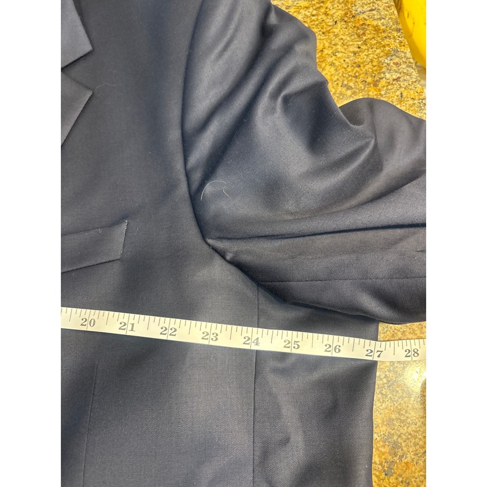 Coppley Mens Navy Blue 100% Wool 2 Button Blazer Sport Coat Size 52S M71888 - Picture 5 of 10